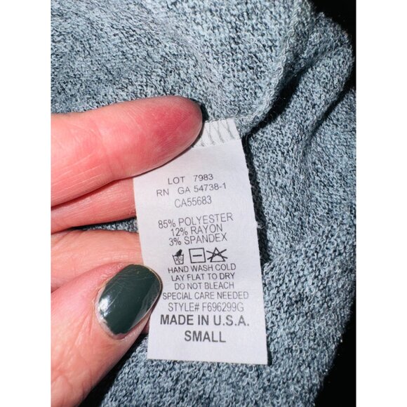 NWT Nally & Millie Black White Argyle Poncho Sweater S Travel Quiet Luxury Artsy - Picture 6 of 9